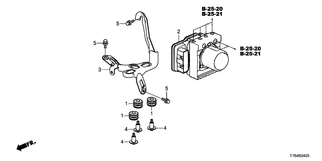 Honda 57110-T7X-A43 Modulator Assembly, Vsa (Rewritable)