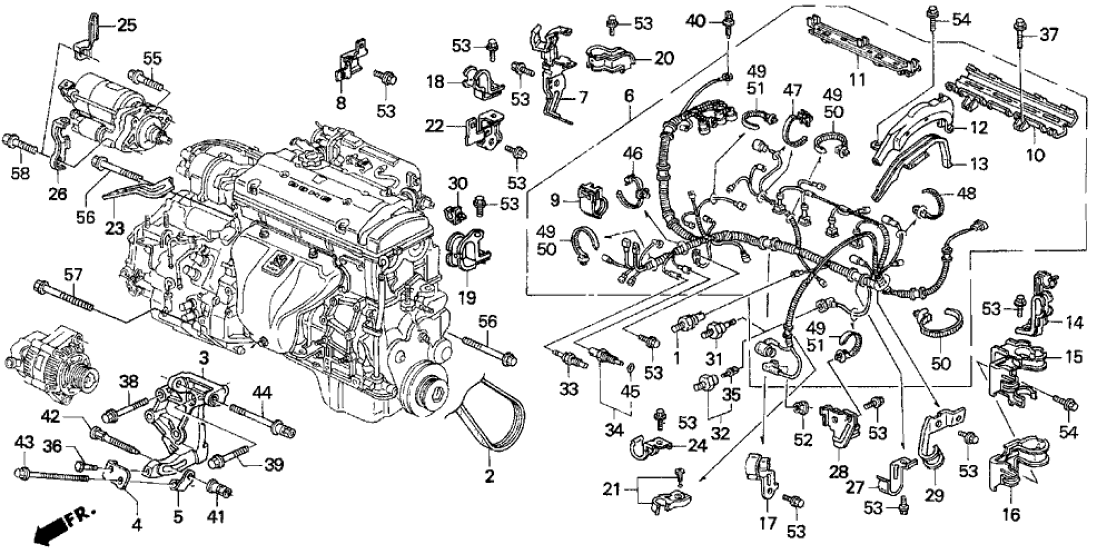 Honda 32744-P13-000 Clamp D, Engine Wire Harness