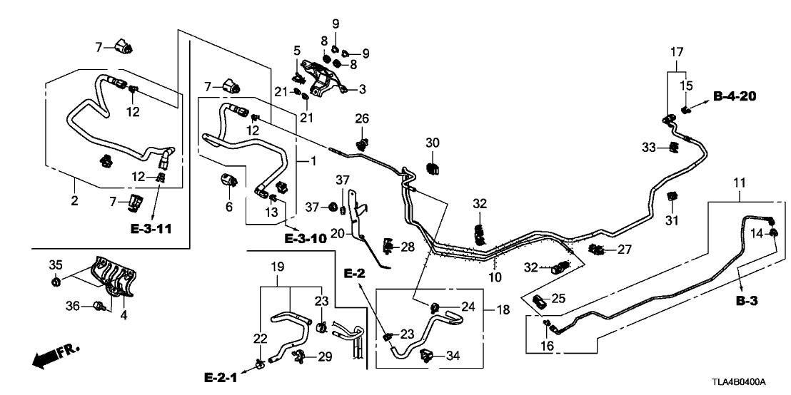 Honda 91597-TLA-A01 Clamp E, Fuel Pipe