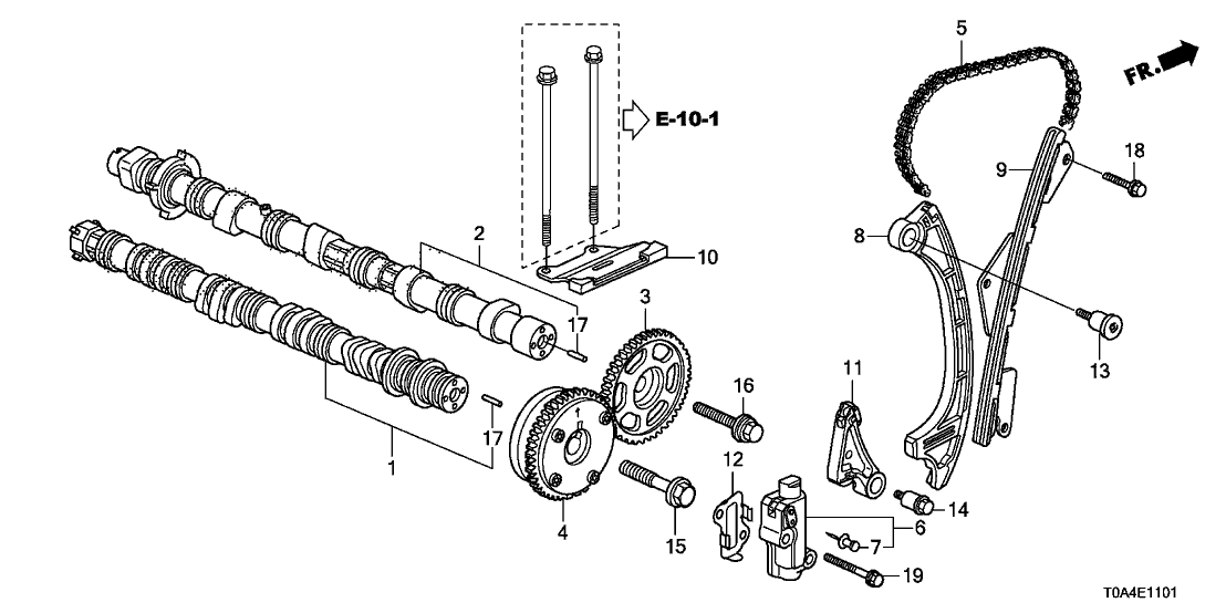 Honda 90703-5A2-A00 Pin, Dowel (4.2X10.3)