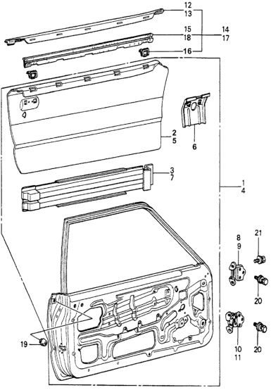 Honda 75151-689-670ZZ Skin, L. FR. Door