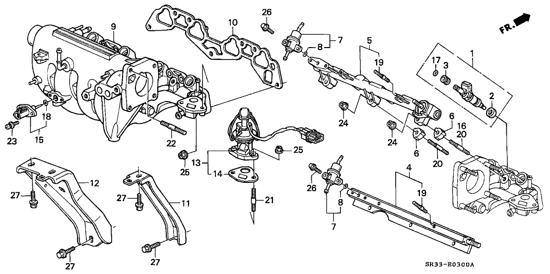 Honda 17132-P07-000 Stay, In. Manifold