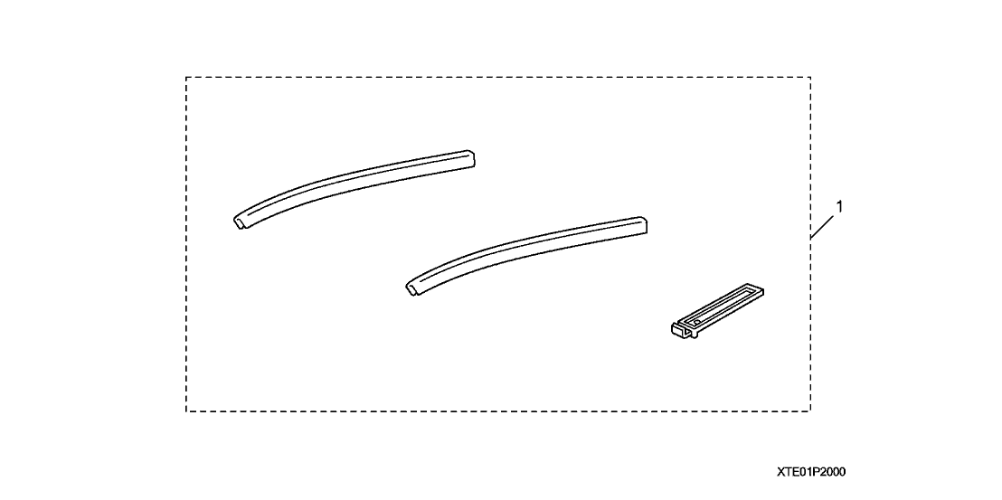 Honda 08P20-TE0-140 Guard, Door Edge *B92P* (NIGHTHAWK BLACK PEARL)