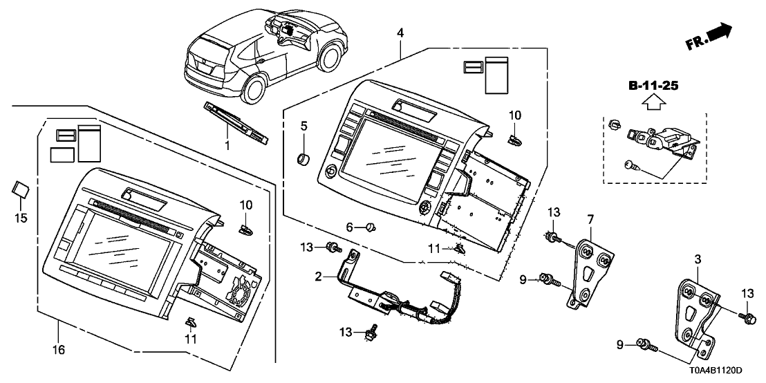 39540T0AA01RM Genuine Honda DVD Unit, Navigation