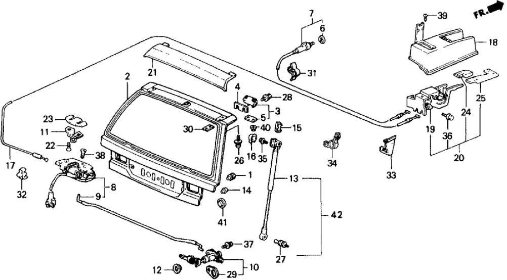 Honda 74811-SH5-003 Rod, Tailgate Lock