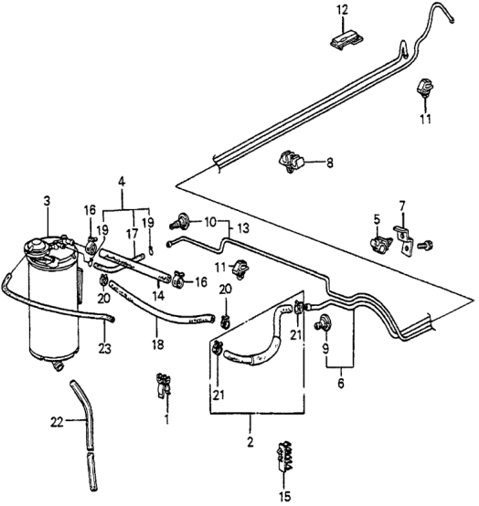 Honda 17736-SA5-671 Hose, Canister Vent