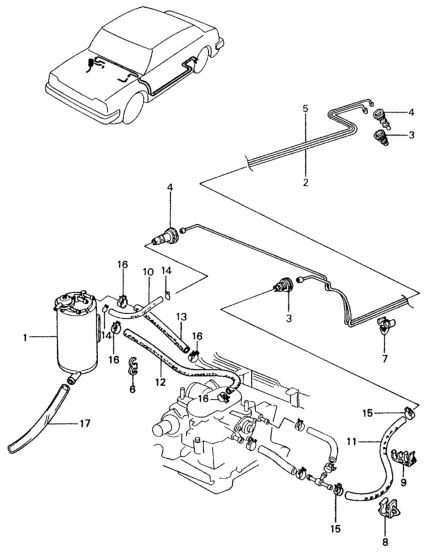 Honda 17700-SA1-000 Pipe, Fuel Feed