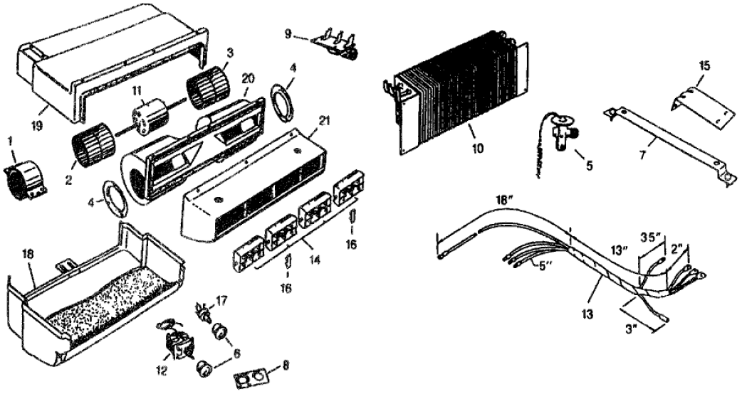 Honda 00091-31125 Bracket, RR. Evaporator Mounting