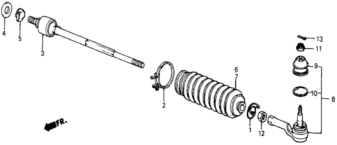 Honda 53537-SB2-010 Dust Seal, Tie Rod