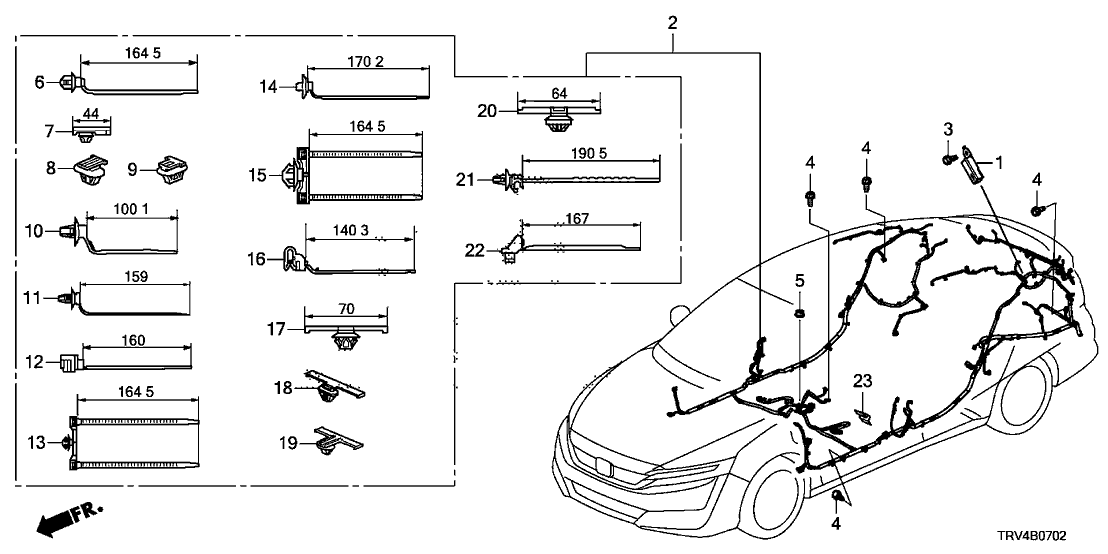 Honda 32107-TRV-A00 Wire Harn Floor