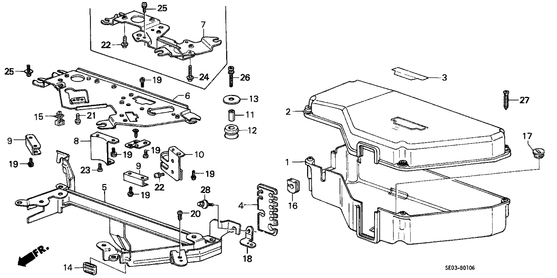 Honda 36040-PJ0-661 Bracket, FRequency Solenoid Valve