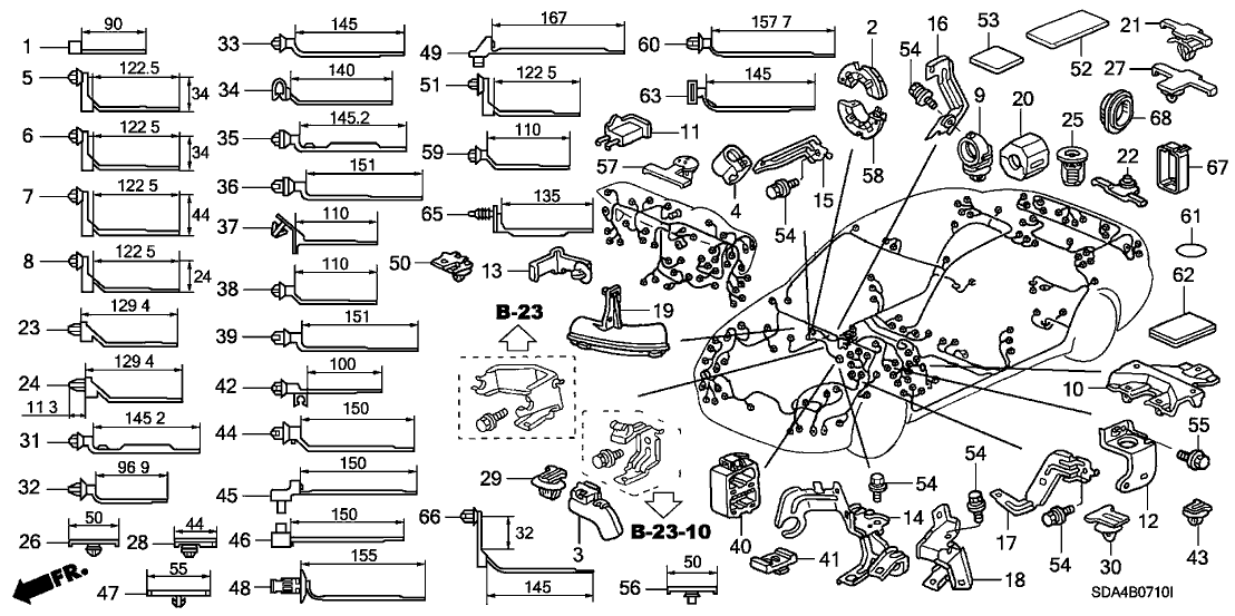 Honda 32746-RAA-A00 Stay C, Engine Harness