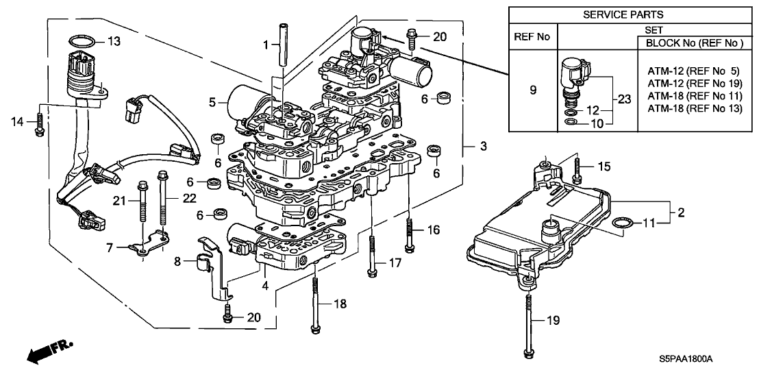 Honda 27000-PLY-020 Valve Body Assembly