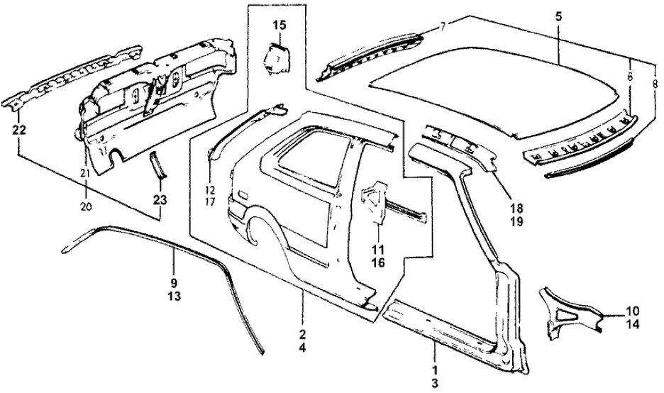 Honda 70040-671-670ZZ Panel, L. FR. Side (Outer)