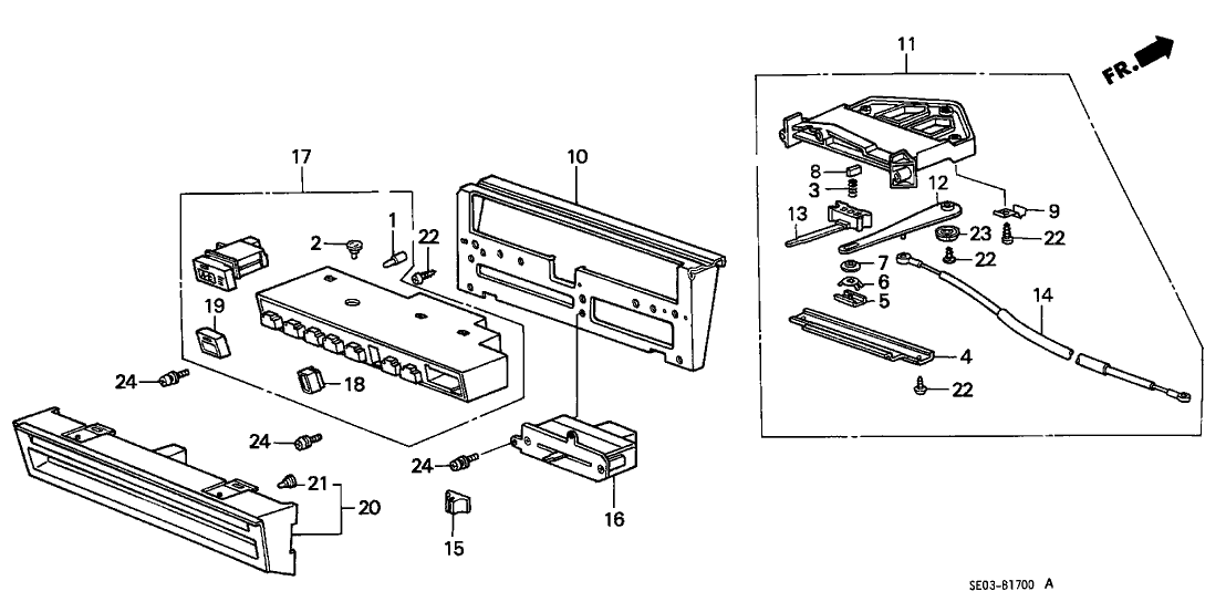 Honda 79509-SE0-000 Panel, Heater Control