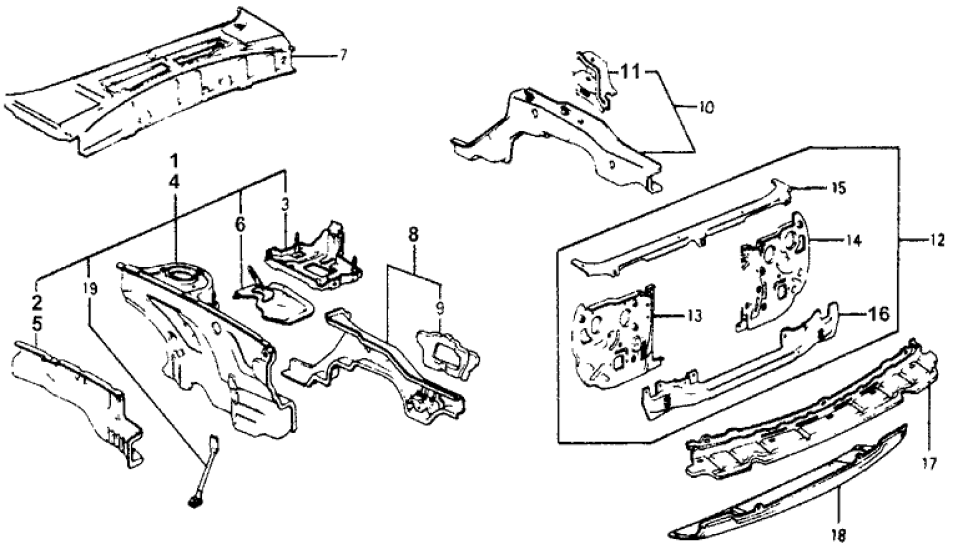 Honda 60676-671-300ZZ Gusset, Battery