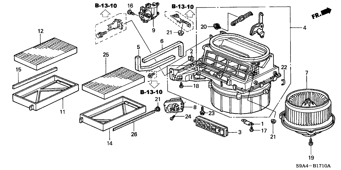 Honda 79102-SCA-A01 Bracket, Cover (Lower)