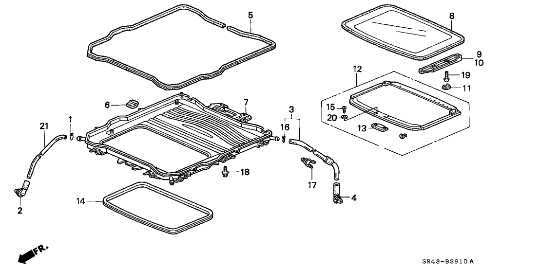Honda 83210-SR4-A02ZA Sunshade Assy. *NH220L* (CLEAR GRAY)