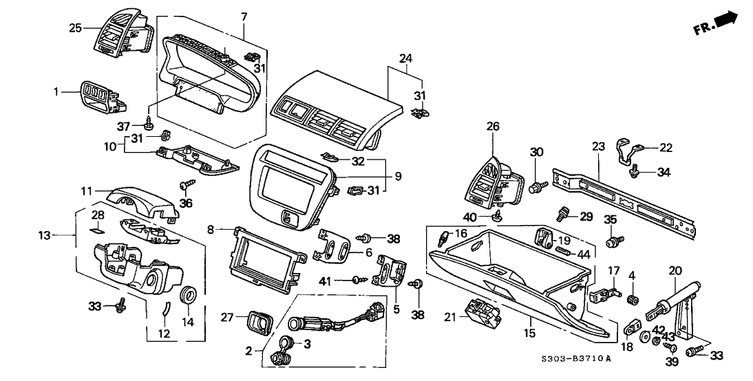 Honda 77542-SL4-000 Striker, Glove Box