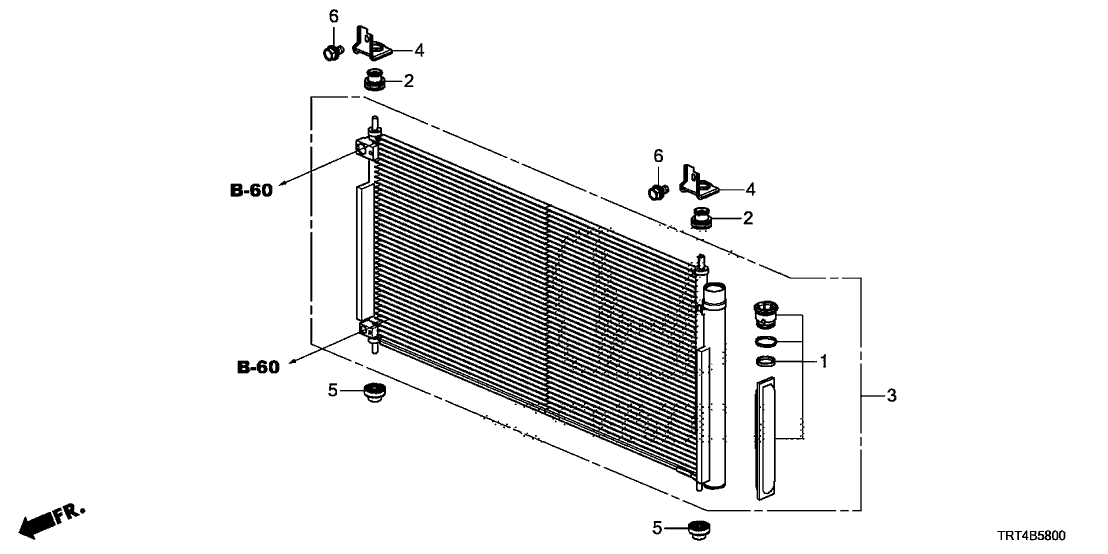 Honda 80110-TRT-003 Condenser Comp