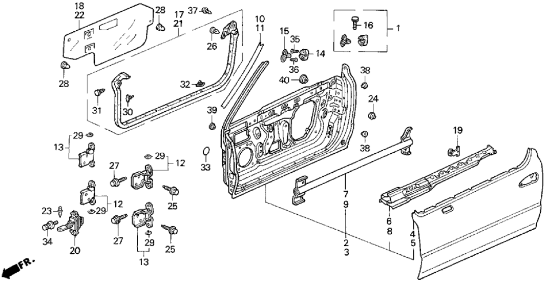 Honda 72321-SR2-J01 Seal, R. FR. Door Hole