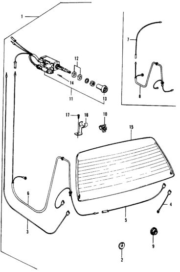 Honda 74201-634-842 Glass, RR. Windshield