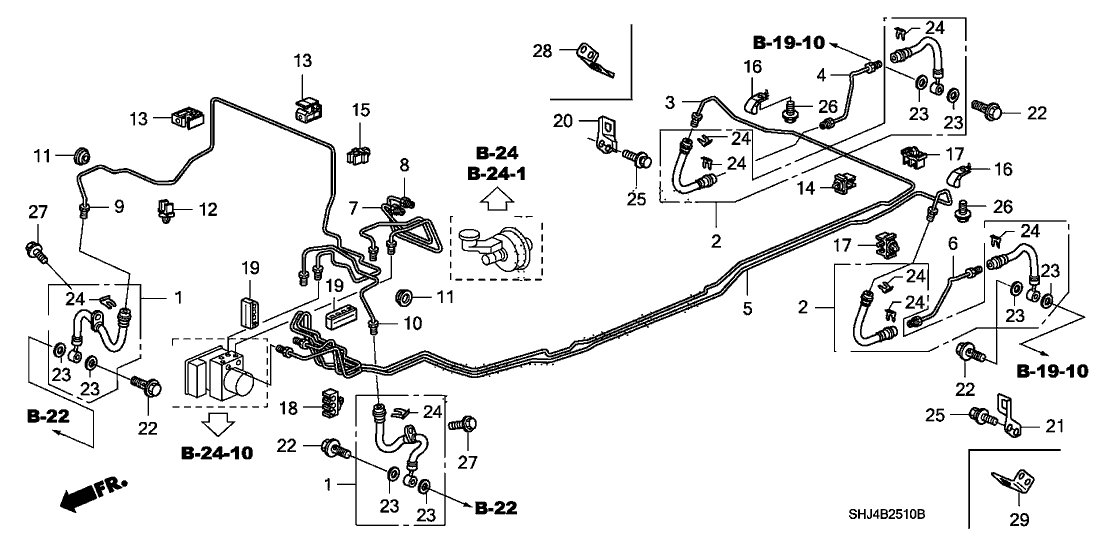 Honda 46330-SHJ-A01 Pipe C, Brake