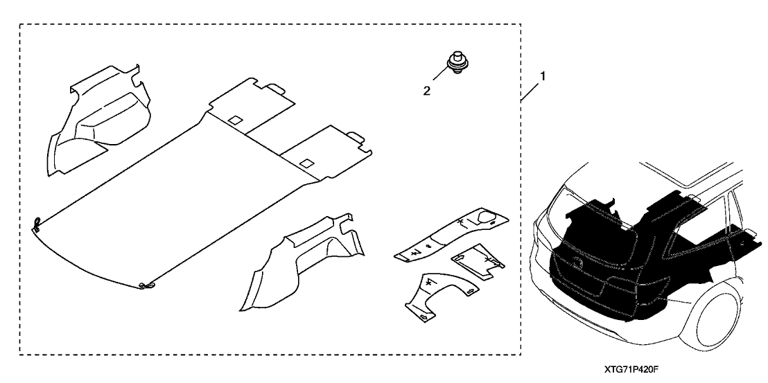 Honda 84664-TTA-W01 FASTENER, MAT