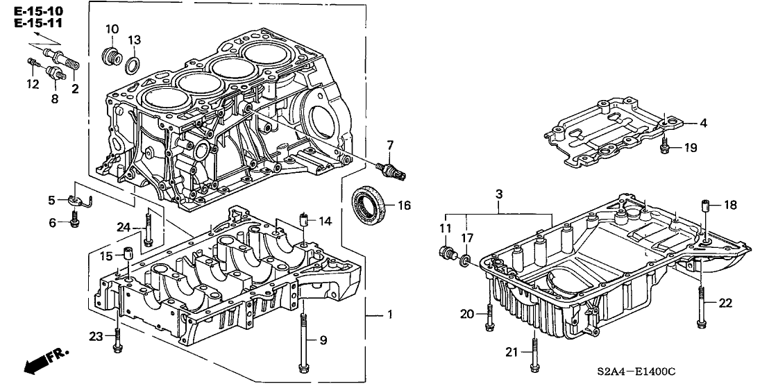 Honda 11000-PCX-000 Block Assy., Cylinder