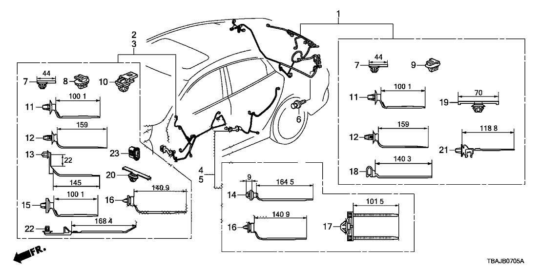 Honda 32752-TBF-A02 WIRE HARNESS, PASSENGER DOOR