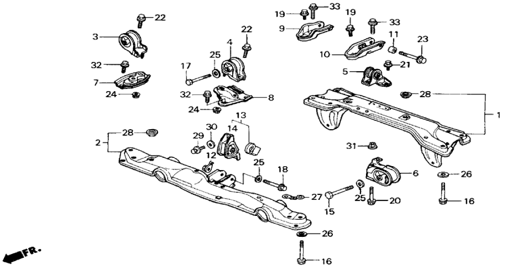 Honda 50200-SH0-A50 Beam, RR. (Power Steering)