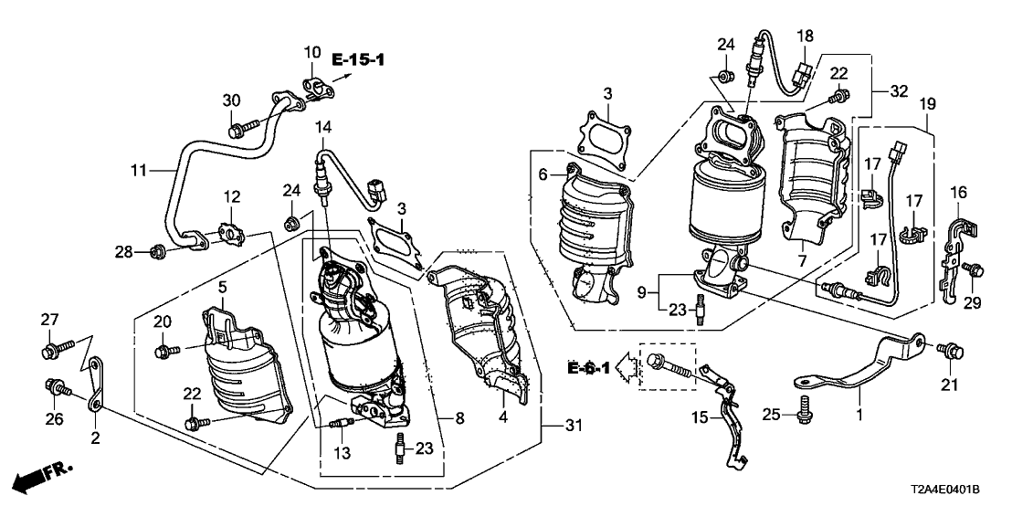 Honda 36534-R8A-A01 Stay, FR. Oxygen Sensor