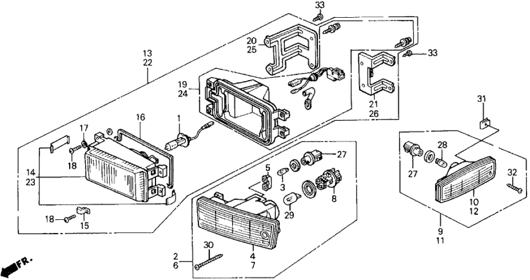 Honda 33800-SF1-A11 Light Assembly, Right Front Side Marker