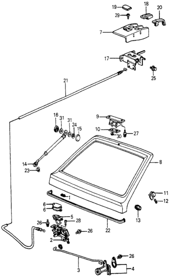 Honda 85210-SA5-672ZZ Tailgate