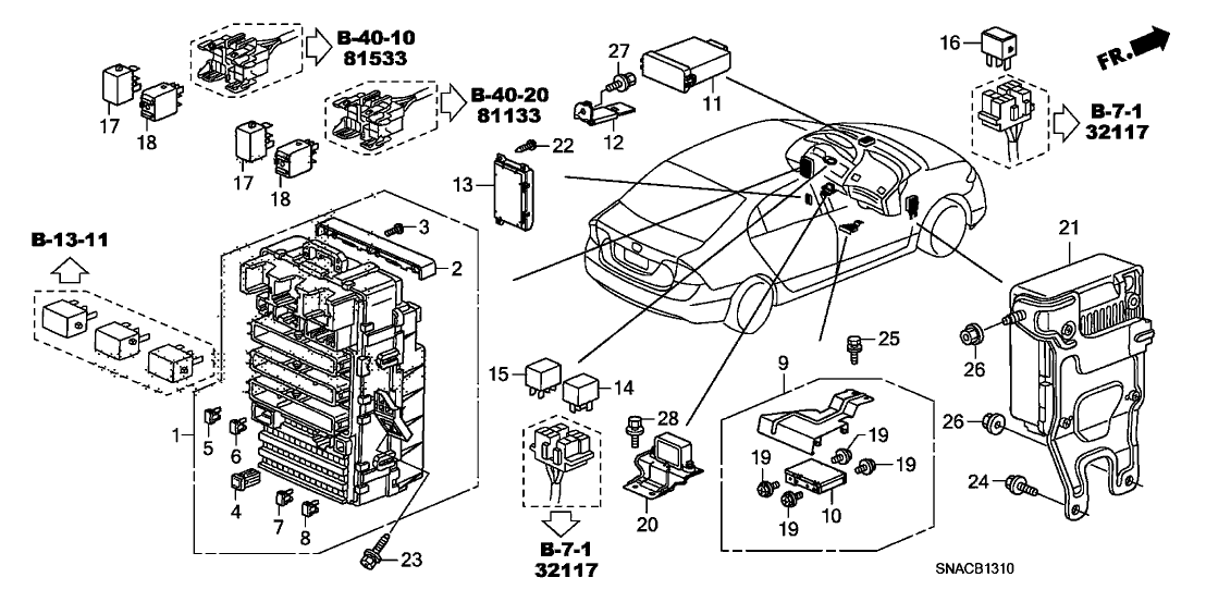 Honda 39350-SVJ-A02 Receiver Unit, Tpms