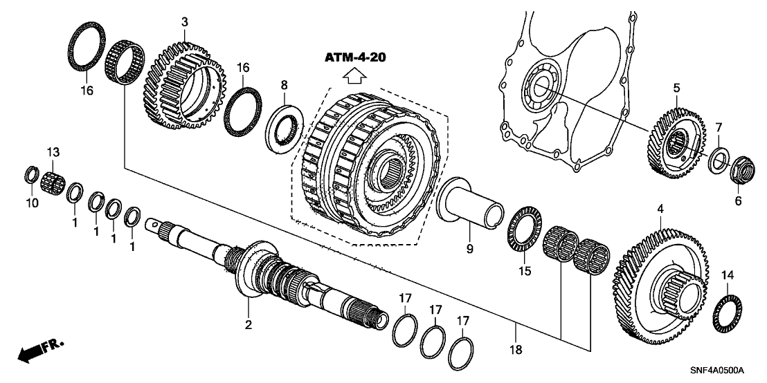 Honda 23481-RPC-010 Gear, Mainshaft Fifth