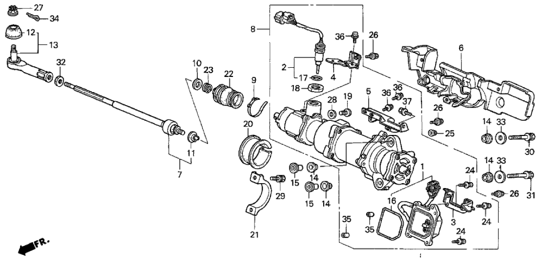 Honda 53952-SS0-J60 Bracket, RR. Steering Actuator