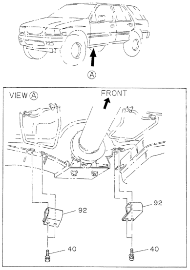 Honda 8-94473-965-3 Bracket, Seat Belt Anchor