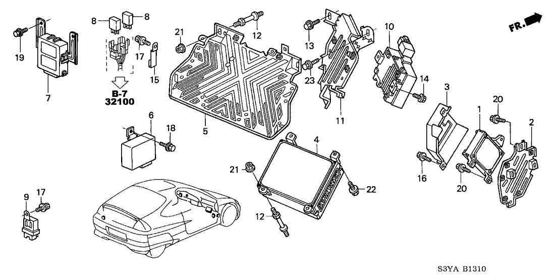 Honda 28111-PHM-A00 Cover, Electric Control Unit