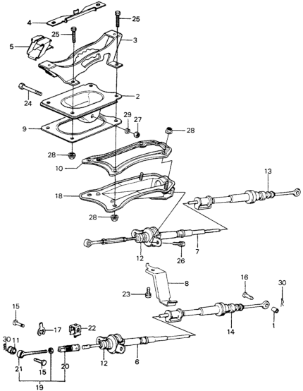 Honda 54317-SA0-980 Holder, Control Wire