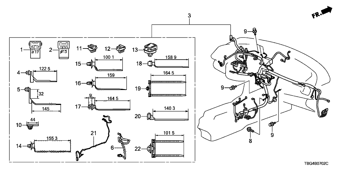 Honda 32117-TBG-A02 WIRE HARNESS, INSTRUMENT