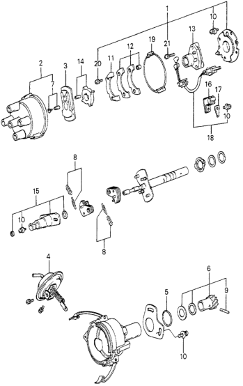 Honda 30127-689-662 Shaft Set, Rotor