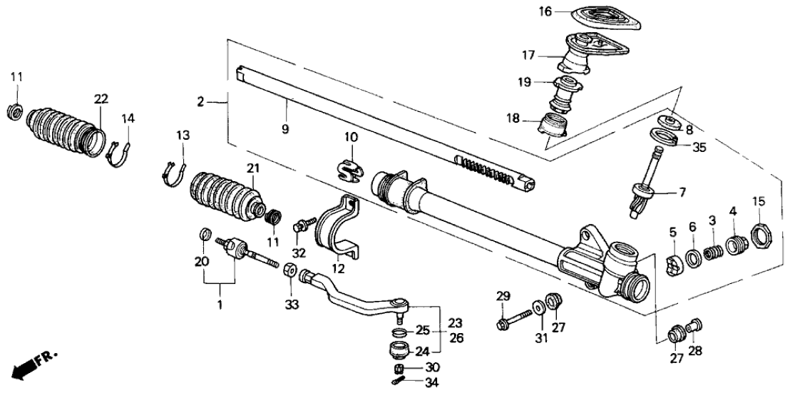 Honda 53427-SR3-A01 Rack, Steering (Driver Side)