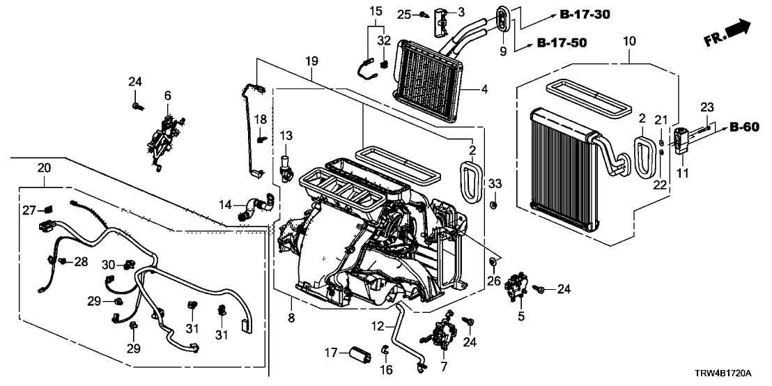 Honda 80566-TRT-003 Clip Eva Sensor