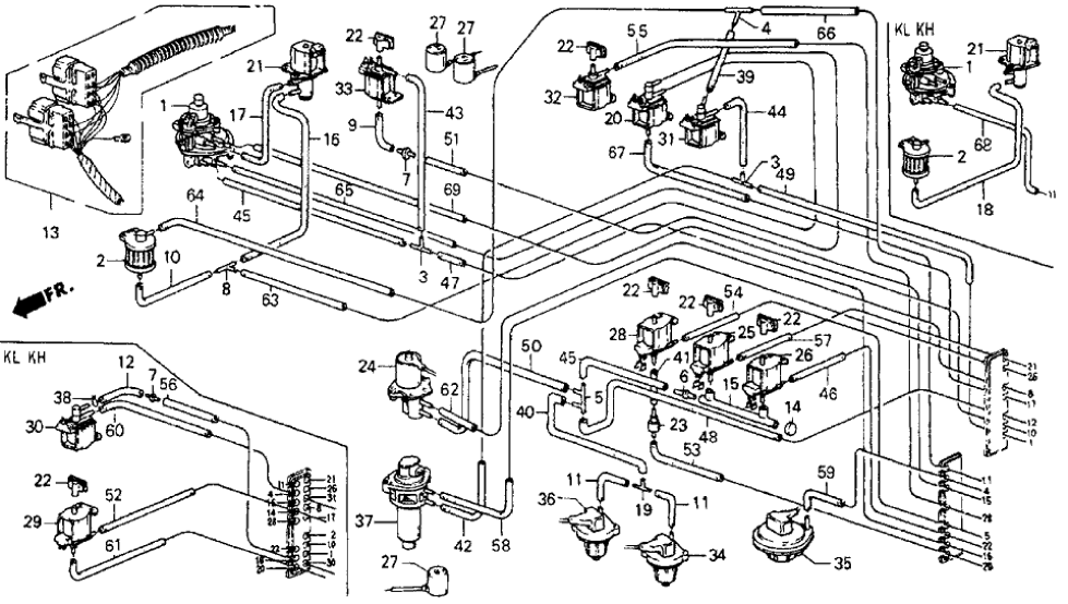 Honda 36045-PE0-701 Holder Four-Way