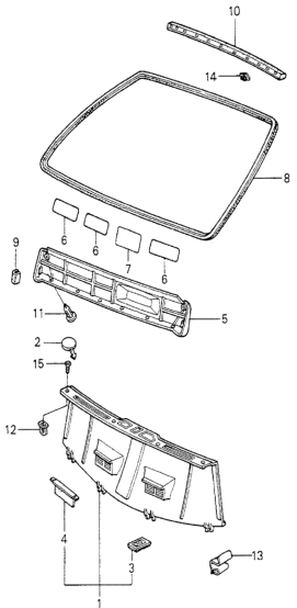 Honda 85862-671-000 Rubber, Trim