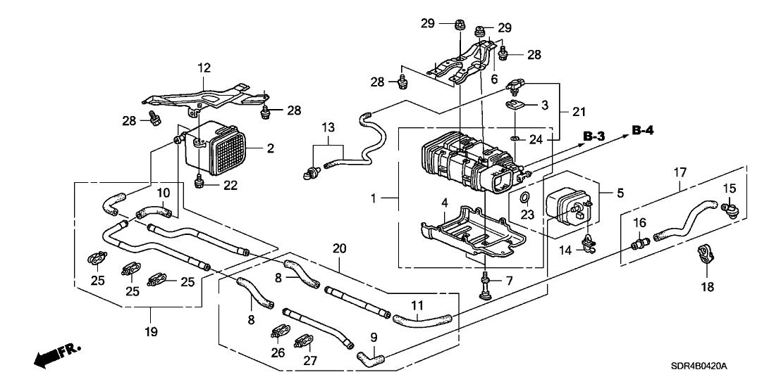 Honda 17747-SDR-A31 Tube Assy. B, Drain