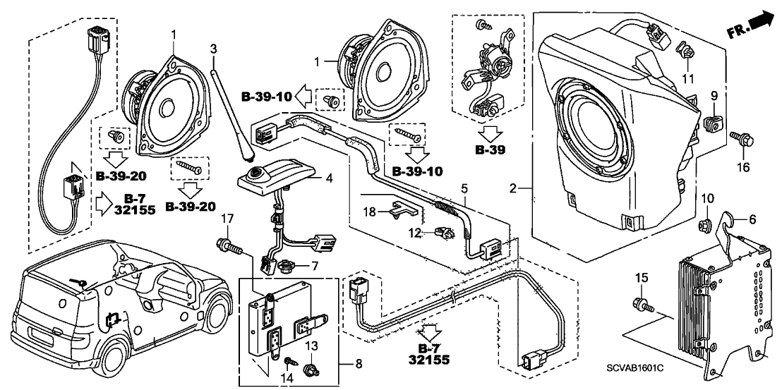 Honda 39820-SCV-A81 XM Unit