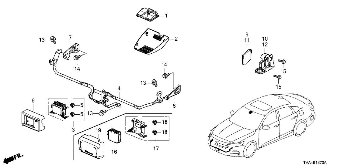 Honda 36809-TVA-A42 CVR, MILLIWAVE RADAR