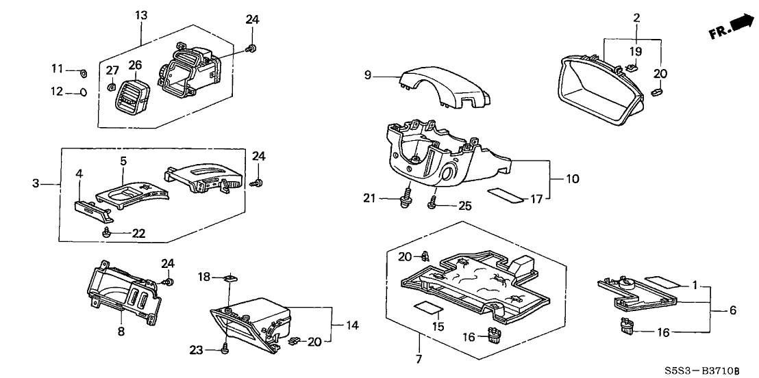 Honda 38205-S5T-A00 Label, Fuse